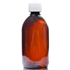 300ml Amber Medicine Bottle With Child Resistant Cap