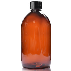 500ml Amber PET Sirop Bottle With Screw Cap