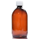 500ml Amber plastic Sirop bottle w crc