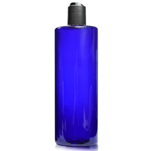 500ml Cobalt Blue PET Plastic Bottle & Disc Top Cap