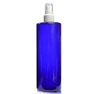 500ml Cobalt Blue PET Plastic Bottle & Atomiser Spray