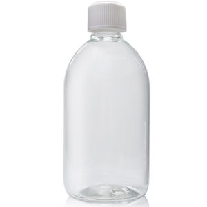 500ml Clear PET Sirop Bottle With Child Resistant Cap