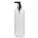 500ml Tubular bottle w b silver pump