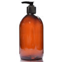 500ml Amber PET Sirop Bottle With Premium Lotion Pump