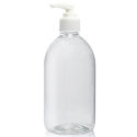 500ml Clear PET Sirop Bottle With Lotion Pump