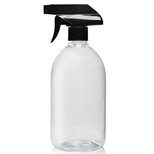 Clear spray shop bottle