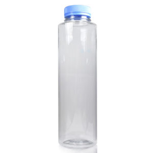 500ml slim juice bottle with light blue cap