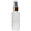 50ml Tubular bottle w black gold pump