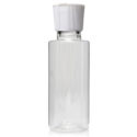 50ml Clear plastic tubular bottle with nozzle cap