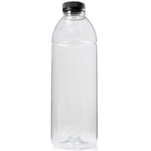 750ml Clear juice bottle black
