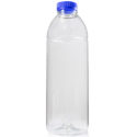 750ml Clear juice bottle with blue cap