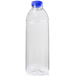 750ml Clear juice bottle blue