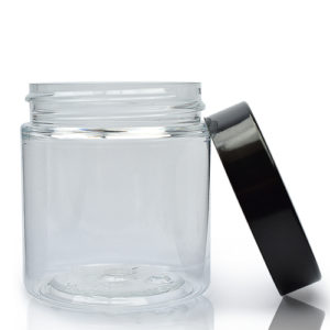 75ml Clear plastic jar w BL