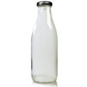 1000ml Clear Glass Juice Bottle With Twist Off Cap