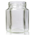 290ml Hexagonal Clear Glass Jar