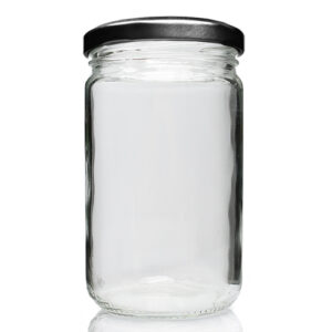 300ml Clear Glass Jar & Twist-Off Lid