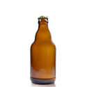330ml Amber Glass Belgian Beer Bottle & Crown Cap