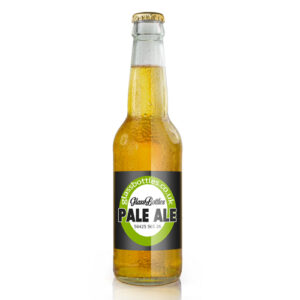 330ml Clear Glass Beer Bottle With Gold Crown Cap