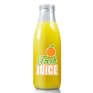 750ml Clear Glass Juice Bottle