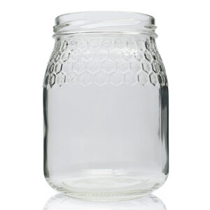 740ml Clear Glass Honey Jar