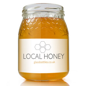 740ml Clear Glass Honey Jar